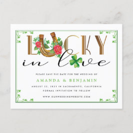 Cartão Postal Lucky In Love Horsfere e Shamrock salvam a data