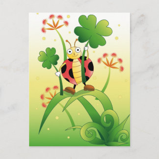 Cartão Postal Lucky Ladybird