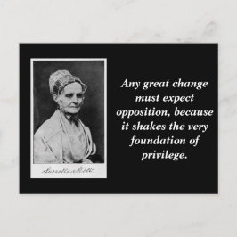 Cartão Postal Lucretia Mott Citação Abolição Líder Sufrágio