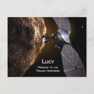 Cartão Postal Lucy Mission to Study Trojan Asteroids