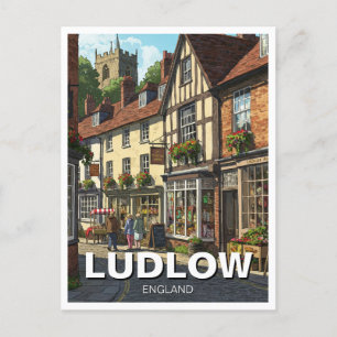 Cartão Postal Ludlow England Viagem