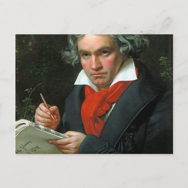Cartão Postal Ludwig Van Beethoven (Frente)