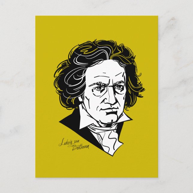 Cartão Postal Ludwig van Beethoven (Frente)