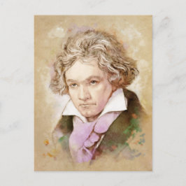 Cartão Postal Ludwig van Beethoven im Aquarell Stil