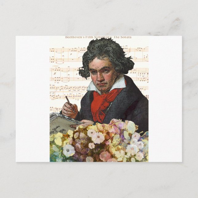 Cartão Postal Ludwig von Beethoven Mash (Frente)