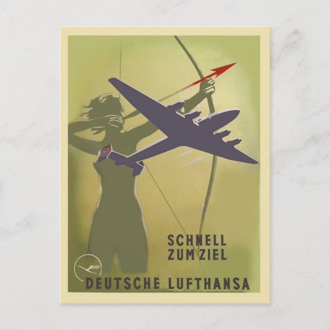 Cartão Postal Lufthansa 1937 (Frente)