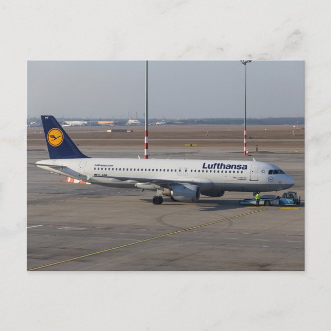 Cartão Postal Lufthansa A320-211 (Frente)