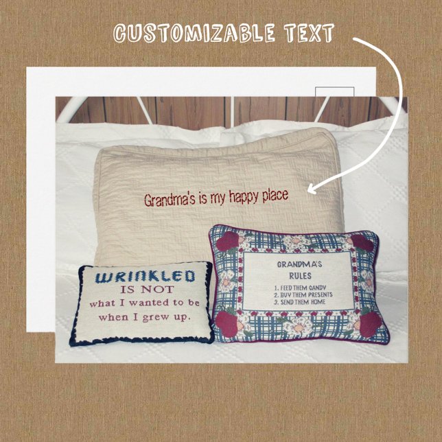 Cartão Postal Lugar da Vovó Personalizável (Criador carregado)