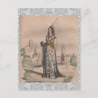 Cartão Postal Lugar de fantasia francês medieval de Joan of Arc