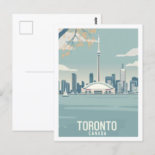 Cartão Postal Lugar de viagem famoso vintage Toronto Canadá