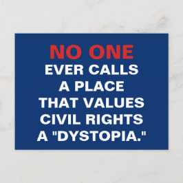 Cartão Postal Lugares que valorizam os direitos civis nunca são 