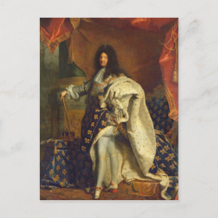 Cartão Postal Luís XIV em Figurino Real, 1701