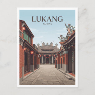Cartão Postal Lukang Taiwan Viagem Lembrança