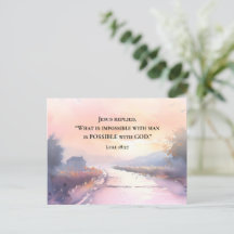 Luke 18:27 Jesus respondeu possível com Bíblia de