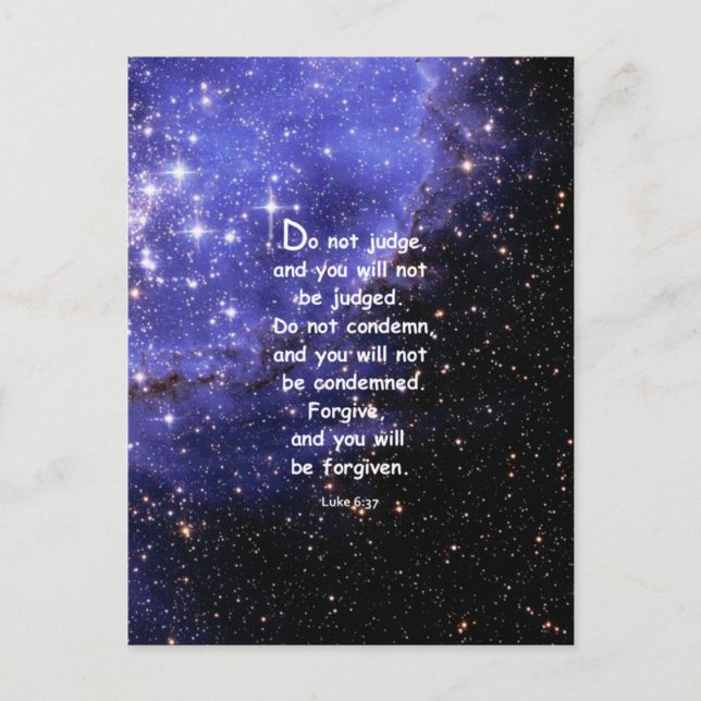 Cartão Postal Luke 6:37 (Frente)
