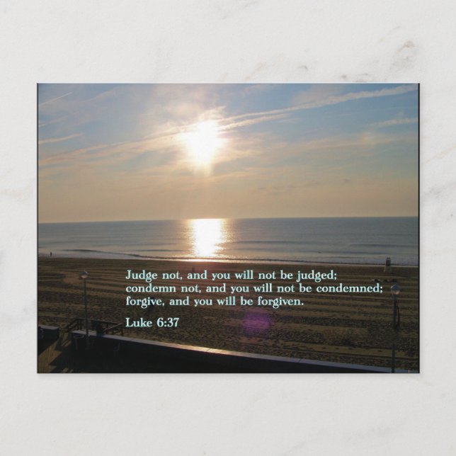 Cartão Postal Luke 6:37 Sunrise (Frente)
