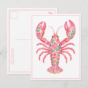Cartão Postal Lula Floral Feminina Personalizada Rosa