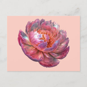 Cartão Postal Luminoso Peony Blossom