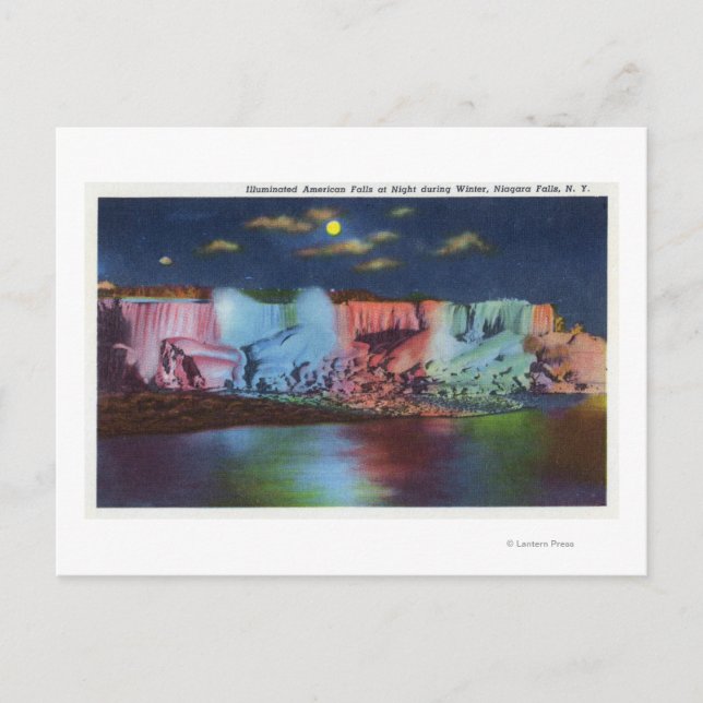 Cartão Postal Luna Island Night View of New Rainbow Bridge (Frente)