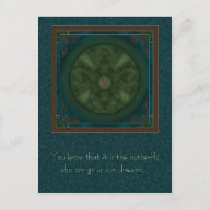 Cartão Postal Luna Moth Mandala