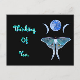 Cartão Postal Luna Moth Triple Moon Pensando Em Você