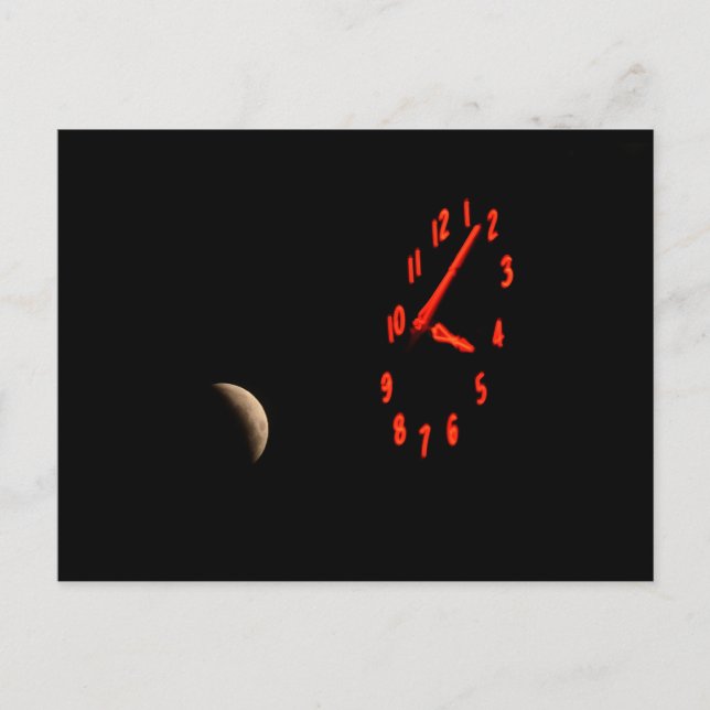 Cartão Postal Lunar Eclipse Sobre Oakland (Frente)