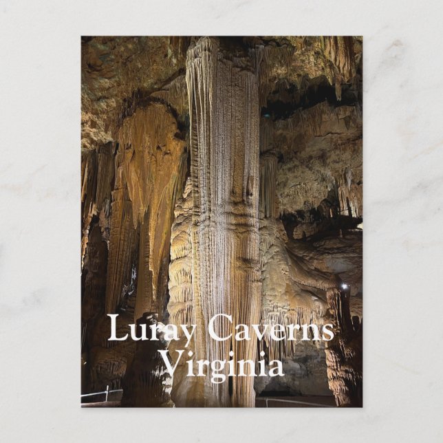 Cartão Postal Luray Caverns na Virgínia (Frente)