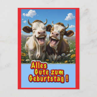 Cartão Postal lustige kühe