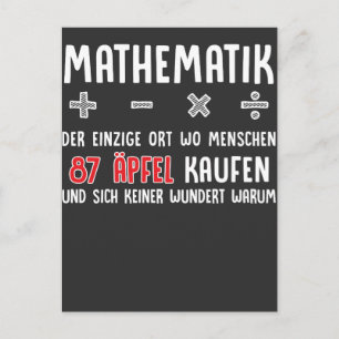 Cartão Postal Lustiger Mathe Nerd Spruch Mathematik Schule