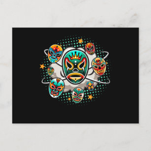 Cartão Postal Luta Lucha Libre Mask México
