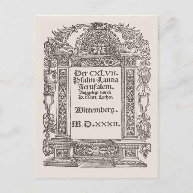 Cartão Postal Luther, Wittemberg, 1532 (Frente)