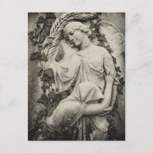 Cartão Postal Luto com Anjo, Memorial, Funeral 