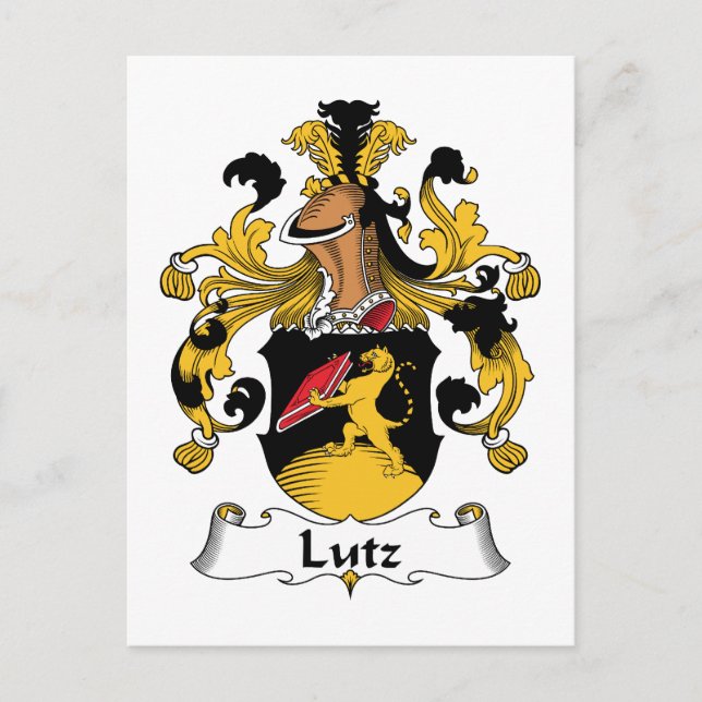 Cartão Postal Lutz Family Crest (Frente)