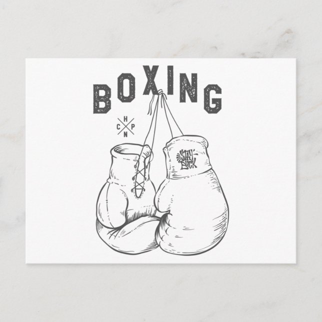 Cartão Postal Luvas de boxe (Frente)