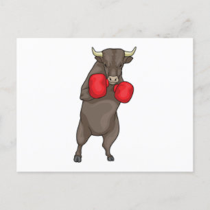 Cartão Postal Luvas de boxe Bull Boxer