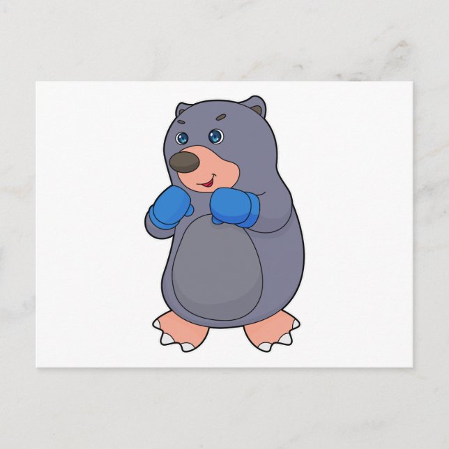 Cartão Postal Luvas de boxe Caixa de boxe boxeador (Frente)