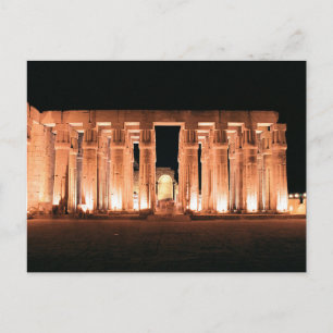 Cartão Postal Luxor, Egito, Templo de Luxor Sala de Pilares Monu