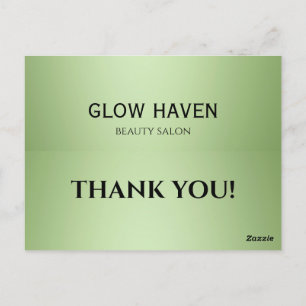 Cartão Postal Luxury Mint Green Beauty Salon