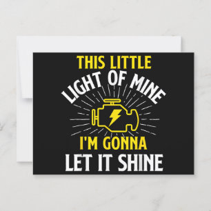 Cartão Postal Luz de controle do motor - Mecânico automático da 