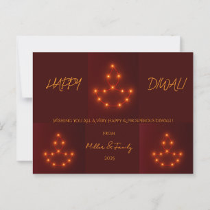 Cartão Postal Luz Diwali brilhante das Luzes Festivas Decorativa
