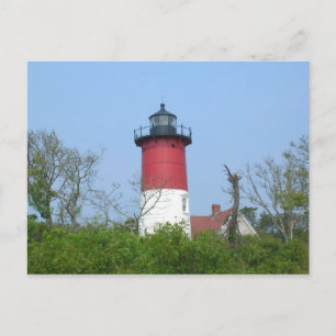 Cartão Postal Luz do Farol New England Postcard-Nauset