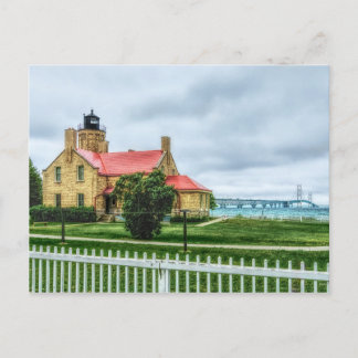 Cartão Postal Luz e ponte mackinac
