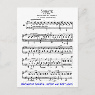 Cartão Postal Luz-Luz-Sonata-Ludwig-Beethoven
