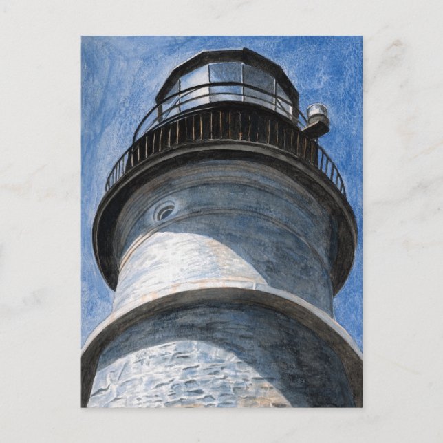 Cartão Postal Luz na cabeça de Portland acima (Frente)