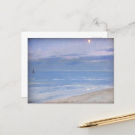 Cartão Postal Luz na praia de Skagen por P.S. Krøyer, Art