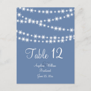 Cartão Postal Luz - número azul da mesa das luzes da cintilaç