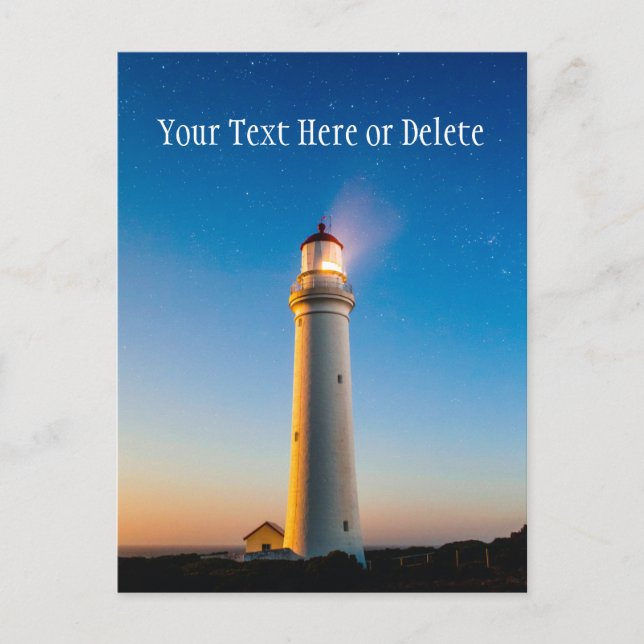 Cartão Postal Luz Sol Sob O Céu Azul Estrelado (Frente)