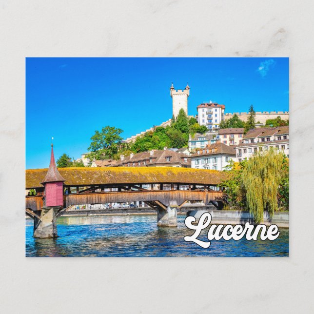 Cartão Postal Luzerna, Suiça (Frente)