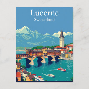 Cartão Postal Luzerna, Viagem de Suiça