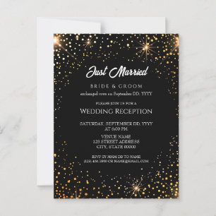 Cartão Postal Luzes brilhantes recepção de casamento